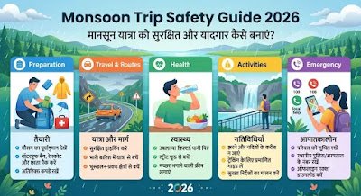Monsoon Trip Safety Guide 2026: рдорд╛рдирд╕реВрди рдпрд╛рддреНрд░рд╛ рдХреЛ рд╕реБрд░рдХреНрд╖рд┐рдд рдФрд░ рдпрд╛рджрдЧрд╛рд░ рдХреИрд╕реЗ рдмрдирд╛рдПрдВ? 1000191626